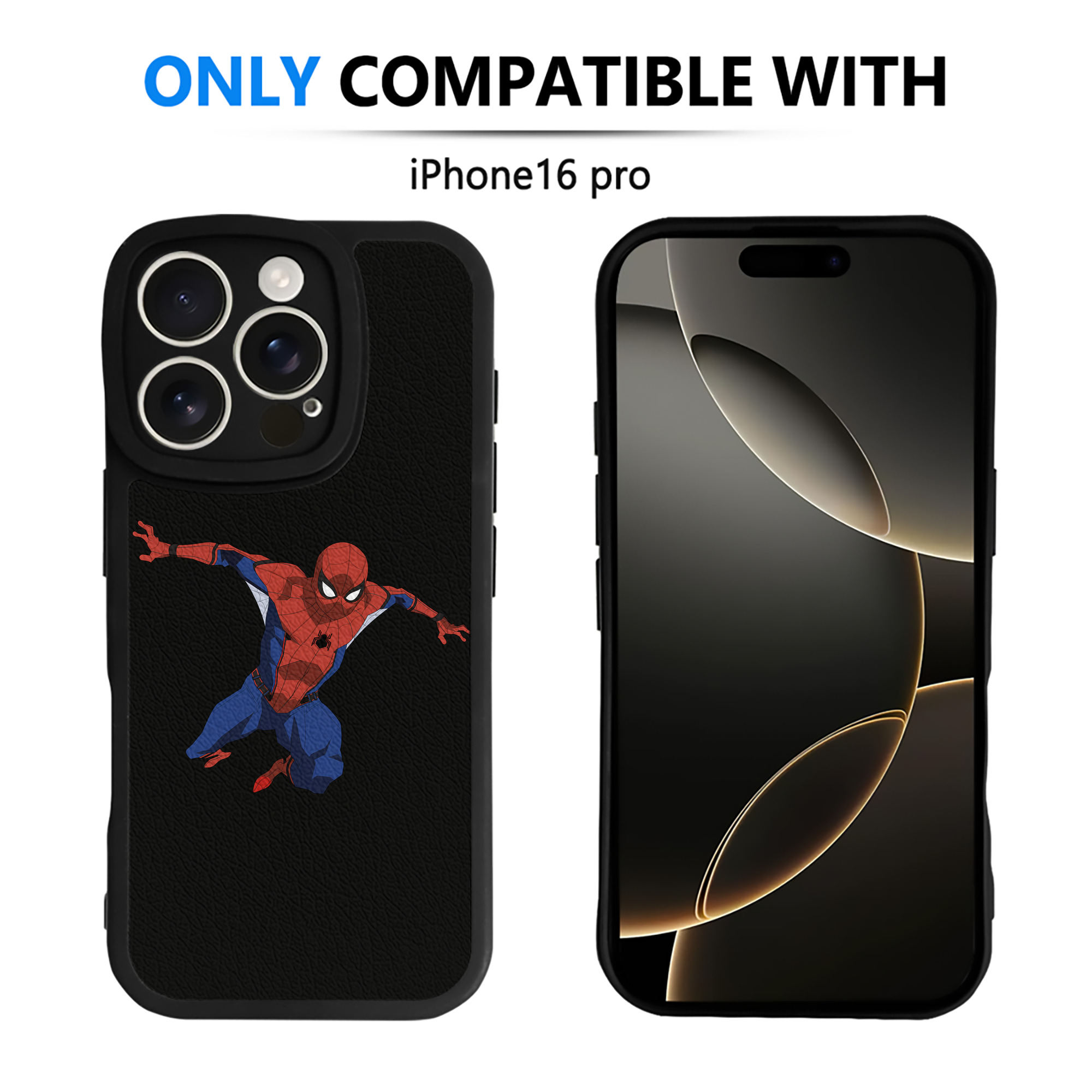 Spider Man スパイダーマン 【iPhone 16シリーズ対応】シリコンスマホケース（レザー調） 材質：シリコン